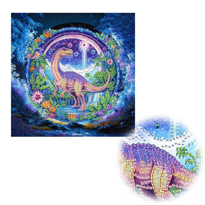 Yomiie 5D Dinosaur Special Shape Diamond Art Kits for Adults, Diamond Painting Animal DIY Full Drill Kits, Crystal Rhinestones Diamond Craft Canvas Home Wall Decor 12x12 inch (30x30cm)