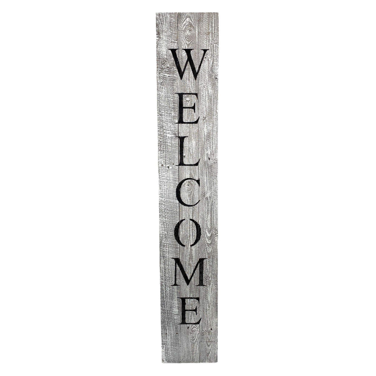 BarnwoodUSA | Farmhouse Rustic Welcome Sign for Front Porch | 5ft Front Door Décor | Vertical Barnwood Welcome Sign | Antique Outdoor Standing Sign | Sturdy | White Wash BarnwoodUSA