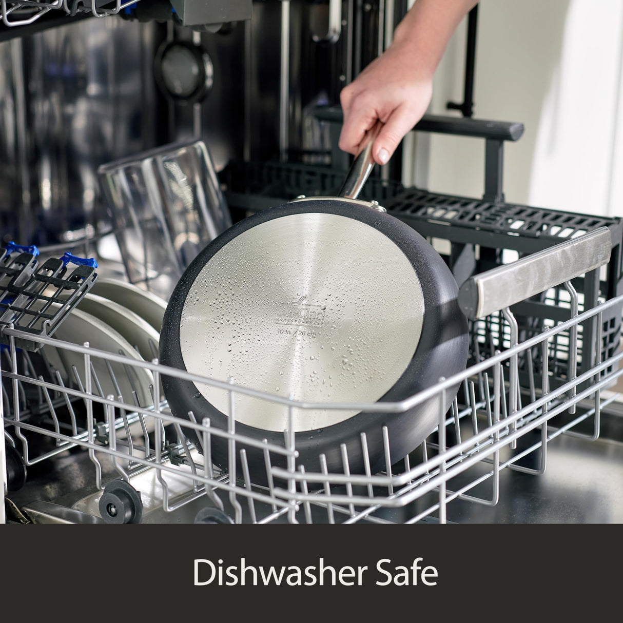 All-Clad HA1 Hard Anodized Non Stick Fry Pan Set 2 Piece, 8, 10 Inch, Induction, Oven Broiler Safe 500F, Pots and Pans Set, Kitchen Frying Pans, Skillets, Premium Cookware, Home, Dishwasher Safe Black All-Clad