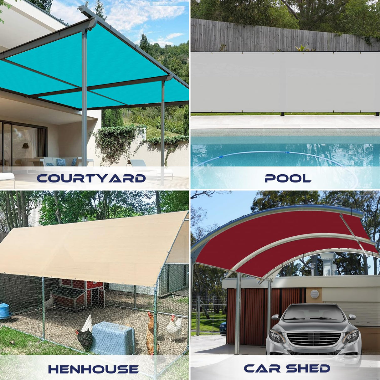 Windscreen4less 12' x 18' Waterproof Sun Shade Sail Straight Edge Outdoor Canopy Cover UV Block for Lawn Patio Backyard Garden Deck Pergola (Beige) Windscreen4less