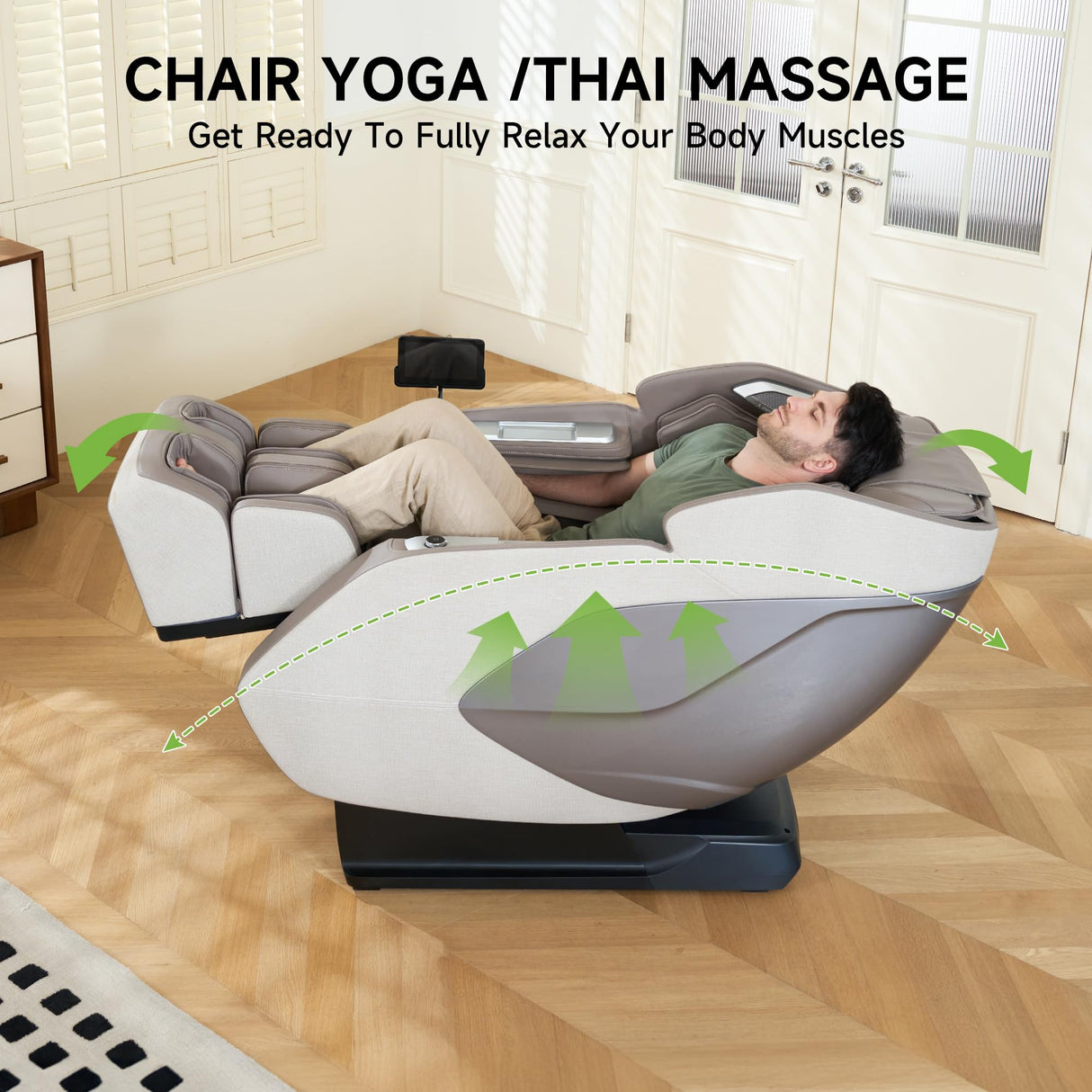 Real Relax 4D Massage Chair Full Body, Zero Gravity Recliner with Negative Ion Purification, Aromatherapy, 20 Auto Modes, Yoga Stretching, Touch Screen, Foot Rollers, Wireless Charger, PS5200 Brown Real Relax