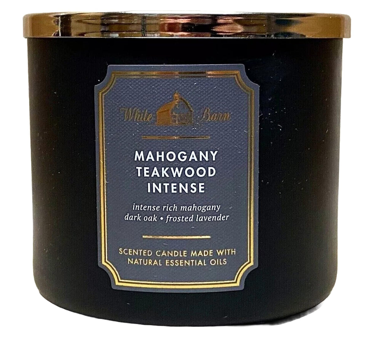 Bath & Body Works White Barn 3-Wick Candle in Mahogany Teakwood High Intensity, Scented Bath & Body Works