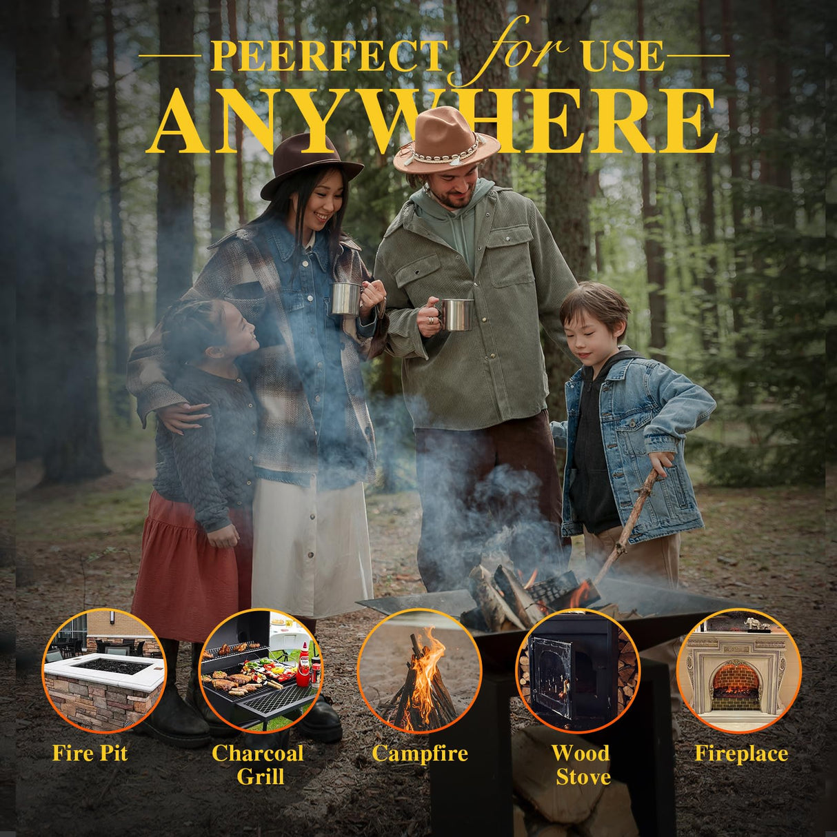 Fire Starters for Solo Stove Mesa, 60 Count Fire Starter, Fireplace Starter Great Accessories Tool for Grilling Camping Cooking Campfires and BBQ Light Fire Wood Charcoal and Sticks CROWN FIRE