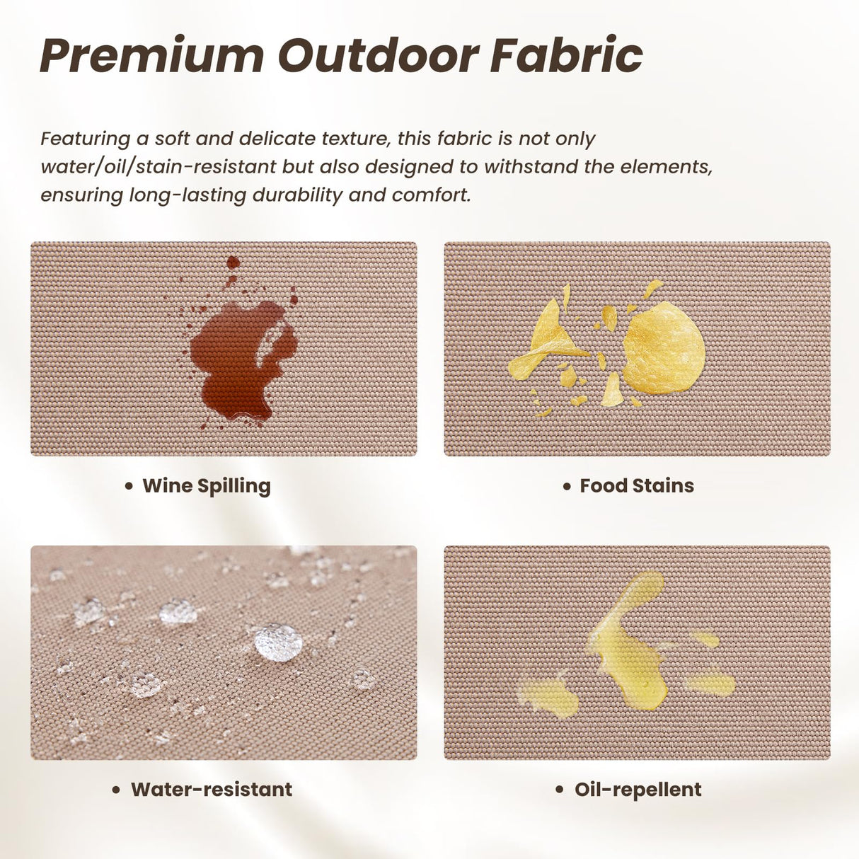 Soohow Half-Moon Patio Conversation Set, 7 Piece Outdoor Sectional Furniture Set with Cushions, Wicker Patio Conversation Set Outdoor Sectional Sofa, All-Weather for Garden, Backyard and Poolside Soohow