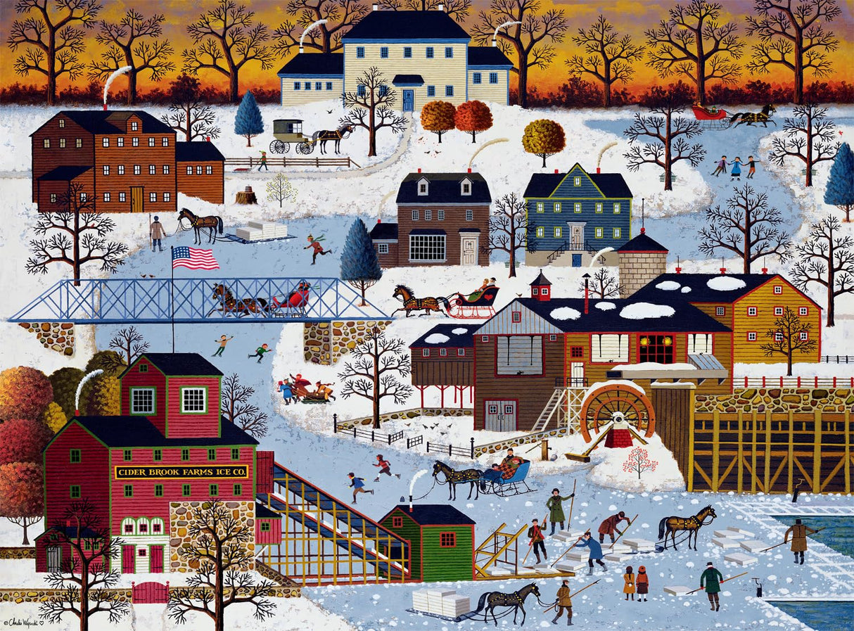 Buffalo Games - Charles Wysocki - Cider Brook Farms - 1000 Piece Jigsaw Puzzle for Adults -Challenging Puzzle Perfect for Game Nights - Finished Size is 26.75 x 19.75 Buffalo Games