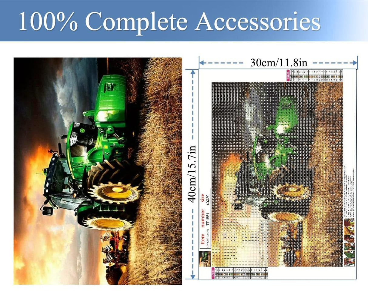 JFYHAB Diamond Painting Kits for Adults, 5D DIY Car Round Full Drill Diamond Dots Paintings Diamond Painting Truck Gem Art Craft for Home Wall Decor Diamond Art 12x16inch JFYHAB