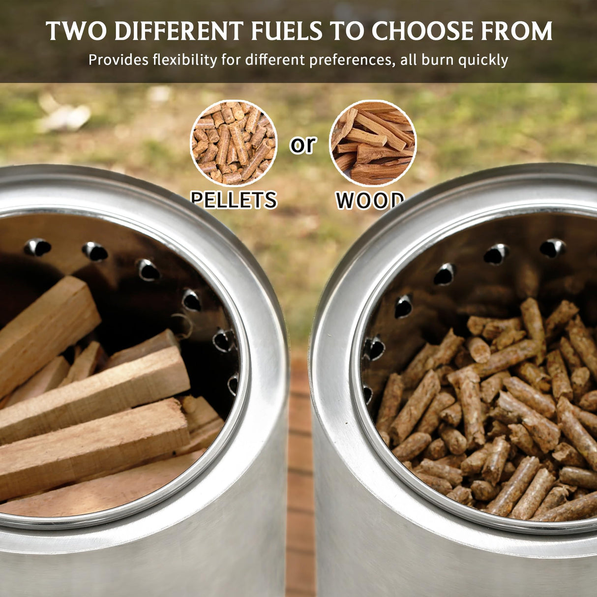 BALI OUTDOORS Tabletop Fire Pit Small Table Top Firepit Outdoor Smokeless Firepit Patio BALI OUTDOORS