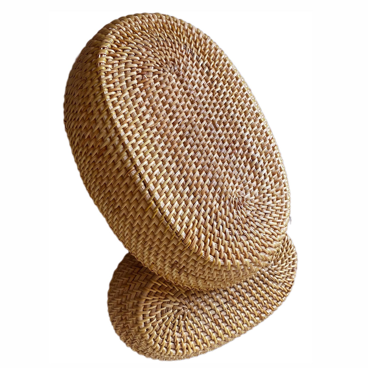 High Wall Rattan Oblong Bread Serving Basket, Natural Rattan Brown Breakfast Loaf Serving Basket Bowl,Wicker Coffee Table Bowl for Fruit,Candy,Snacks,Vegetables,13x8.3x3.15" i-lan
