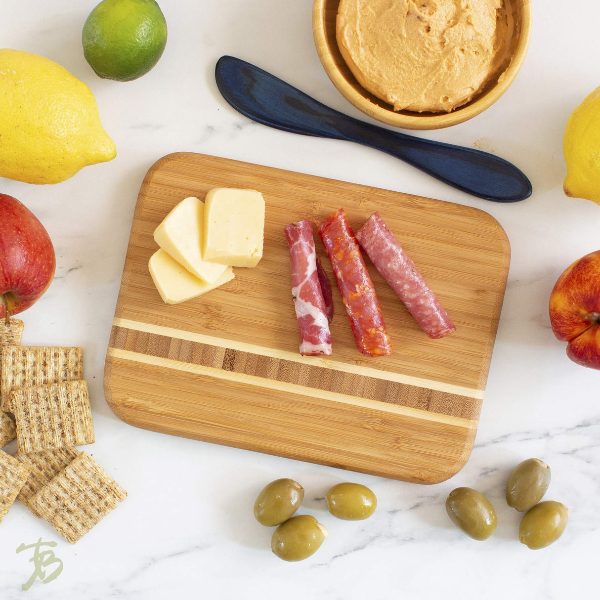 Totally Bamboo Barbados Bamboo Wood Cutting Board, 9" x 6.5" Totally Bamboo