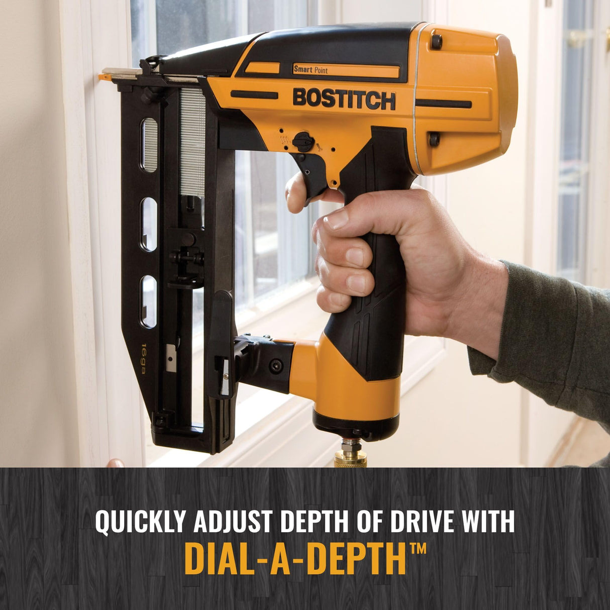 BOSTITCH Finish Nailer Kit, 16GA, Smart Point, Pneumatic (BTFP71917) Bostitch