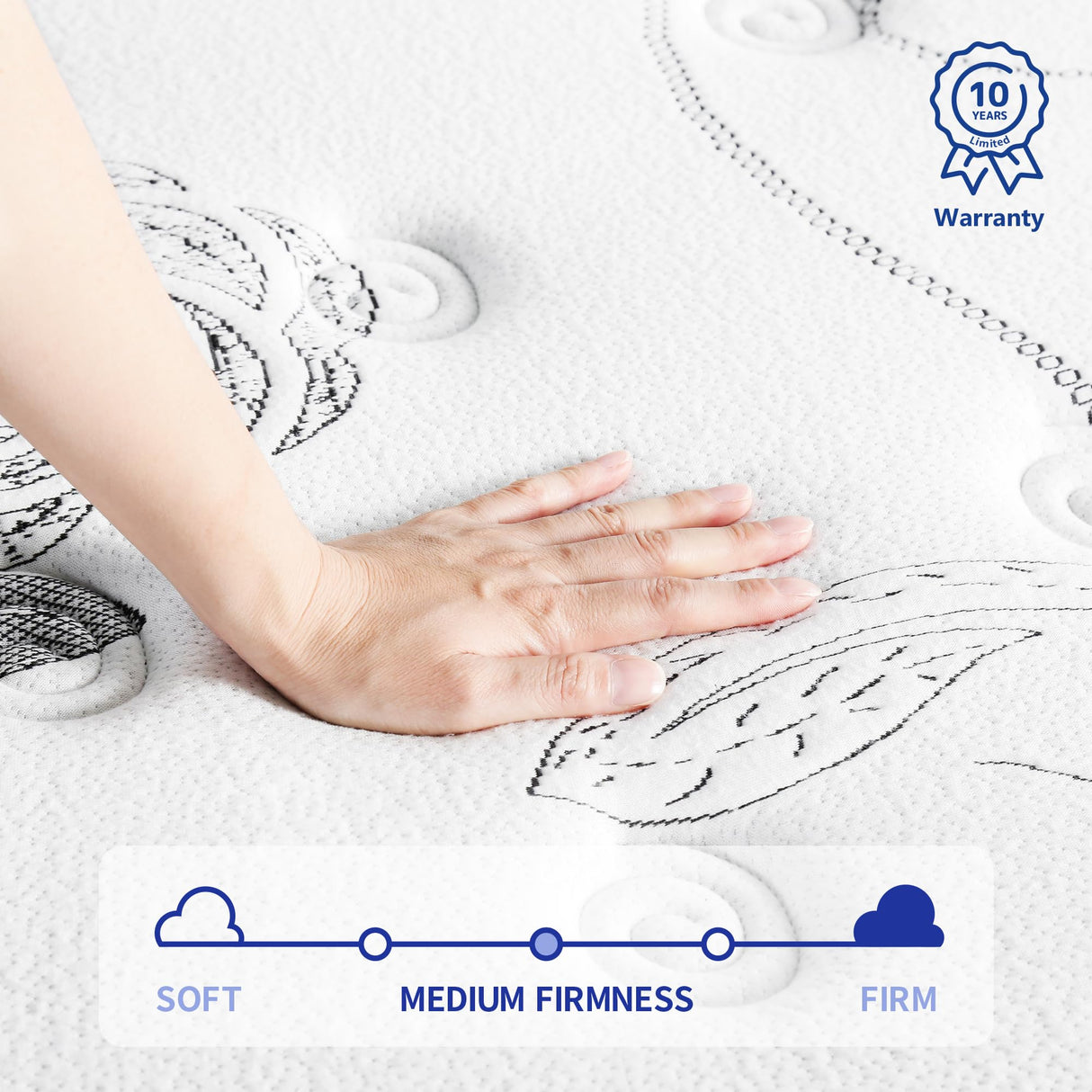 Olee Sleep Full Mattress, 13 Inch Hybrid Mattress, Gel Infused Memory Foam, Pocket Spring for Support and Pressure Relief, CertiPUR-US Certified, Bed-in-a-Box, Firm, Full Size Olee Sleep