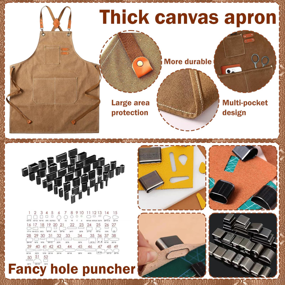 All-in-1 Leather Working Tools Kit for Beginners Professional, Starter Leather Tooling Crafting Working Making Tools and Supplies Kit Set for Adult, Include Leather Pony, Stamping Punching Tools intonly