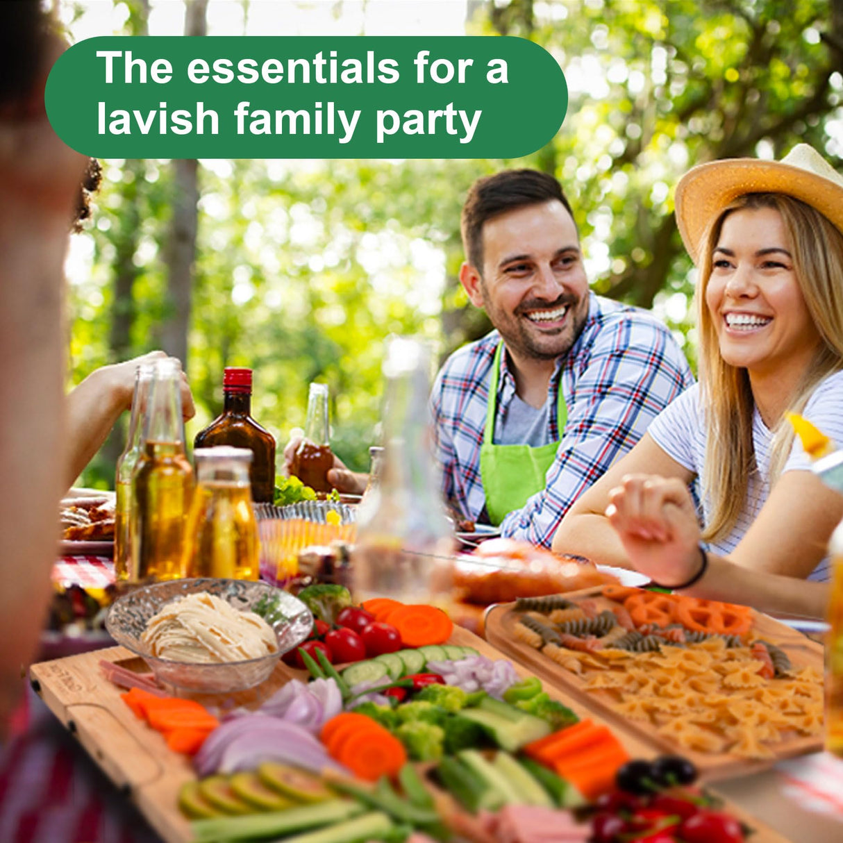 GolfFox Wooden Cutting Boards for Kitchen, Double-Sided: Wooden Chopping Board and Charcuterie Board, Bamboo Cutting Board Set with Holder, Wood Cutting Board Set with Stand, Wooden Cutting Board Set GolfFox