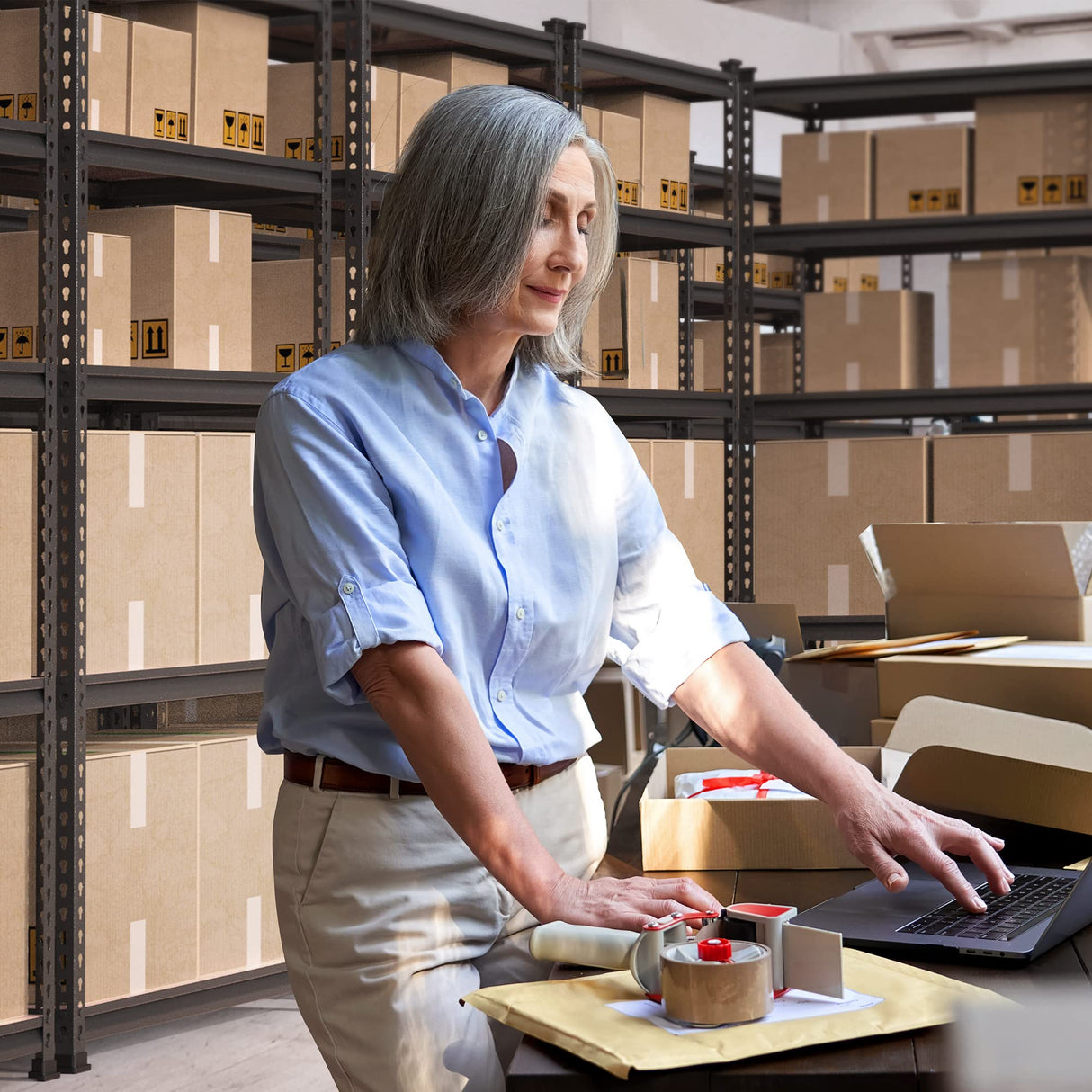 WORKPRO 5-Tier Metal Shelving Unit, 48”W x 24”D x 72”H, Heavy Duty Adjustable Storage Rack, 4000 lbs Load Capacity (Total), for Garage, Basement, Warehouse, Workshop WORKPRO