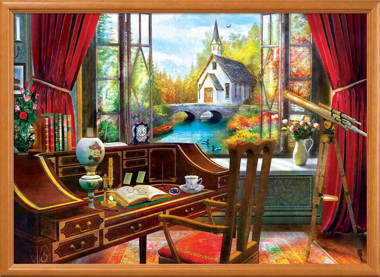 MasterPieces 1000 Piece Jigsaw Puzzle for Adults, Family, Or Youth - The Study View - 19.25"x26.75" Masterpieces