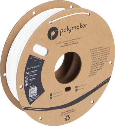 Polymaker Break Away Support Material for 1.75mm PLA Filament, 0.75kg Spool - PolySupport 3D Printer Support Filament Easy Support Removal