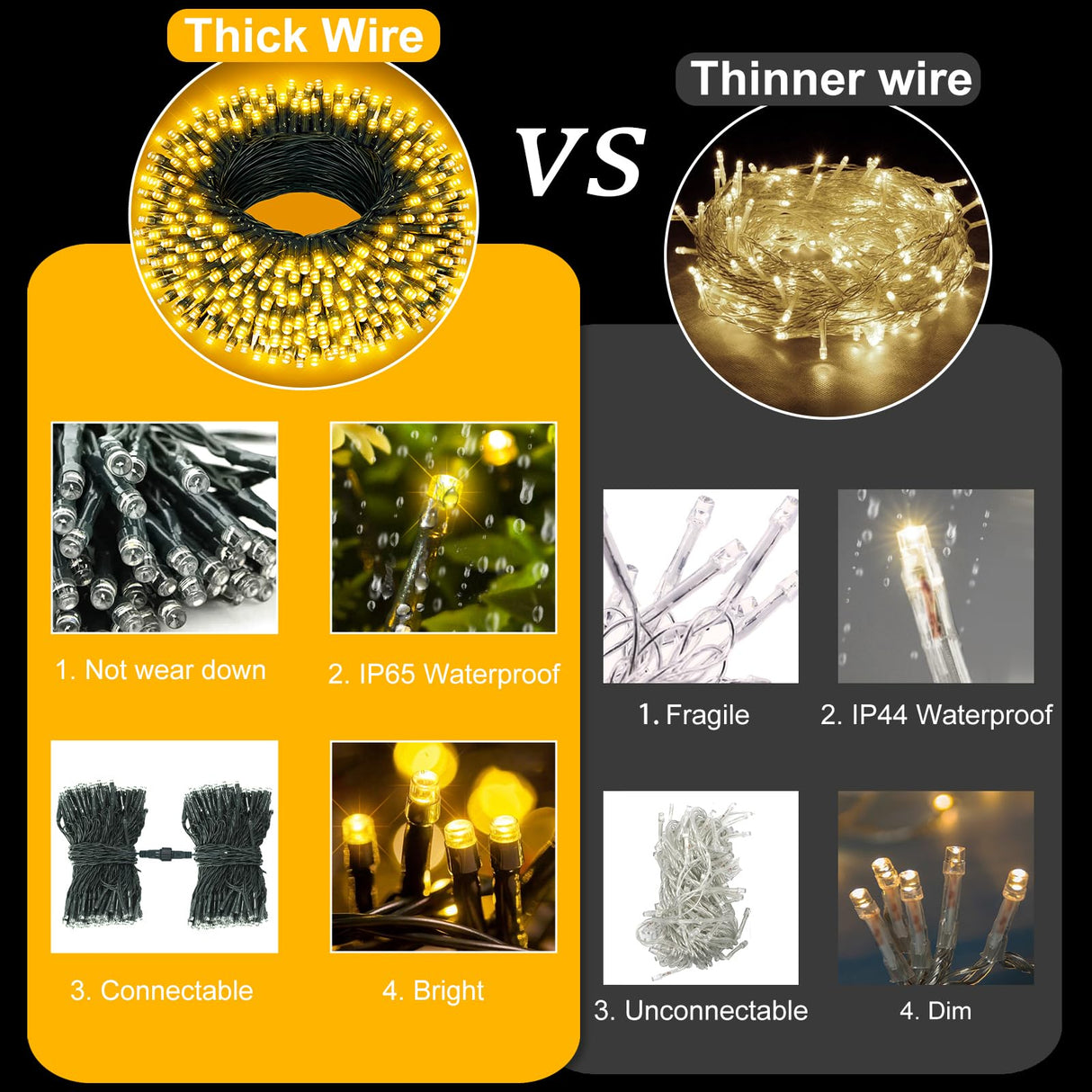 100FT 300 LED Christmas Tree Lights, Christmas Lights Outdoor with 8 Modes Waterproof, Green Wire Plug in String Twinkle Lights for Indoor House Patio Weeding Holiday Decorations, White Nielfoi