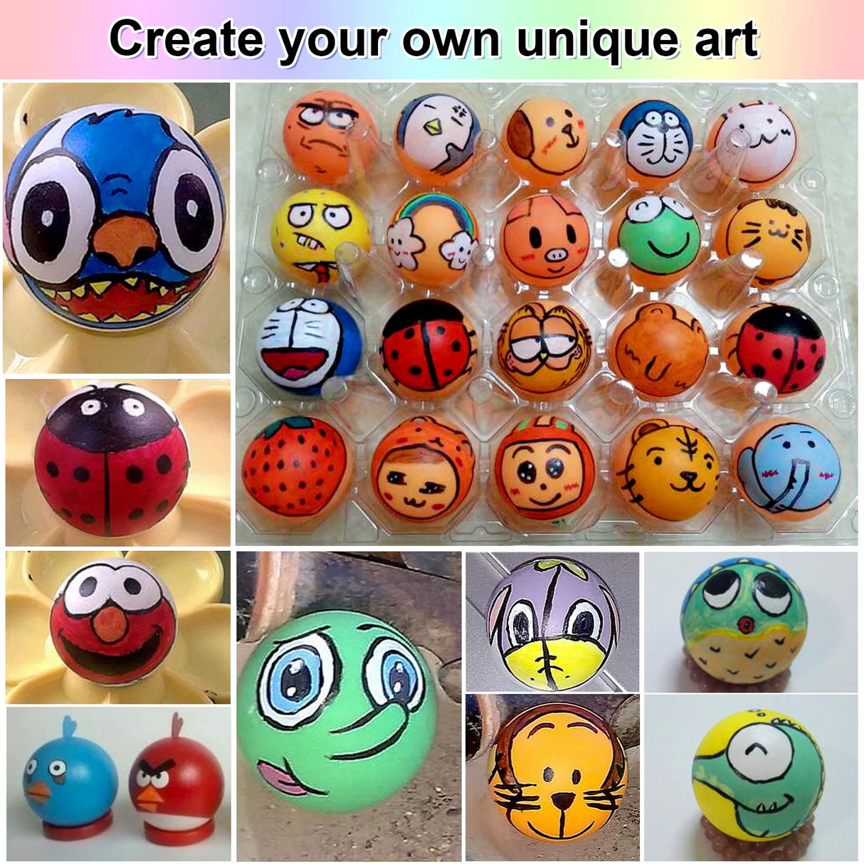 Guirnd 28 Pcs Colored Ping Pong Balls, 40mm Table Tennis Balls, Ping Pong Balls for Games or Arts, Pong Balls for Kids, Pet Toys Guirnd