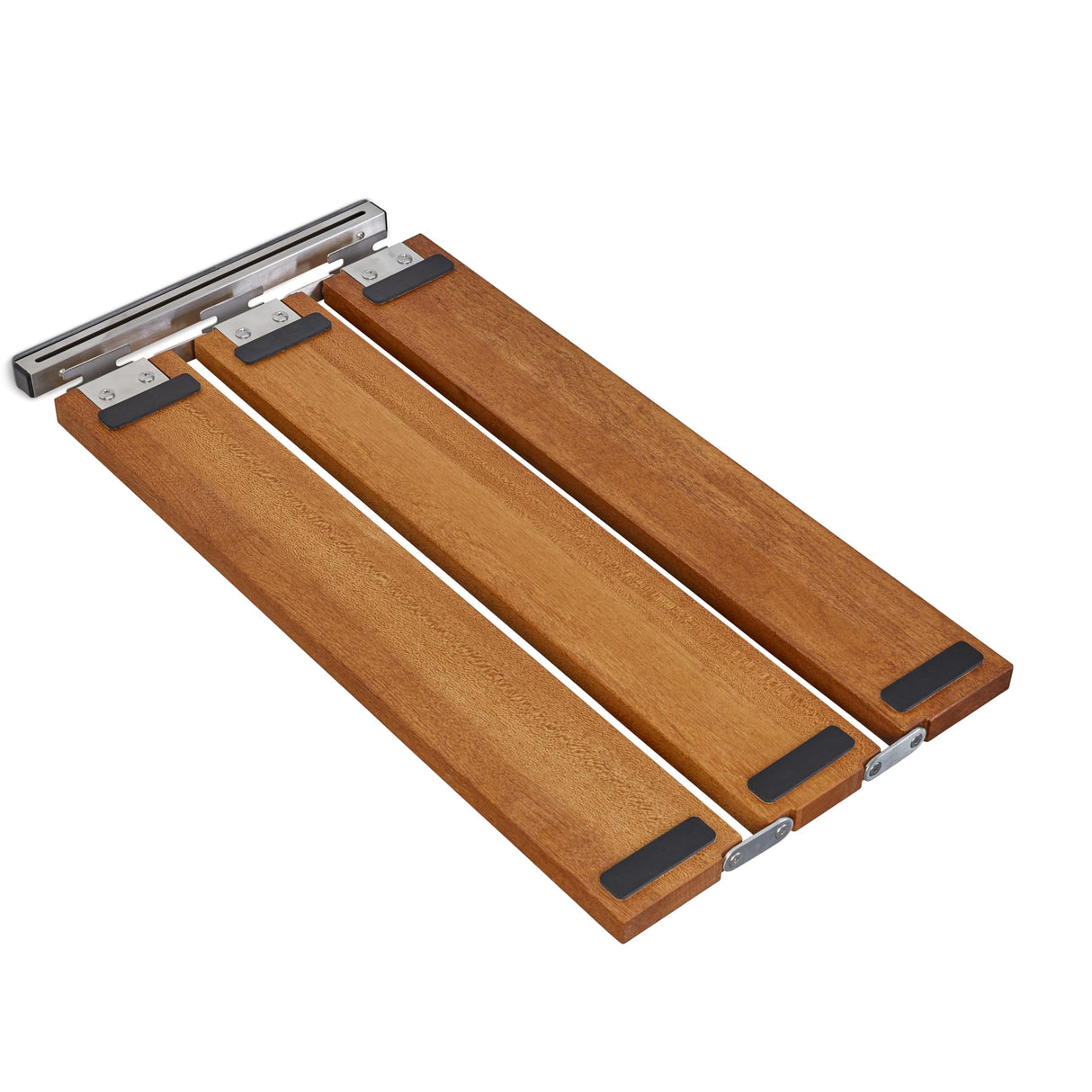 29 inch Malibu Removable Tri-Fold Bathtub Bench Seat, Teak Wood Seachrome