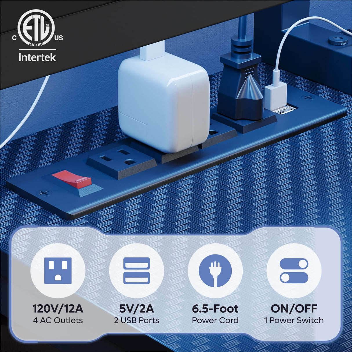 Bestier Gaming Desk with Power Outlet, 71.5 inch LED Computer Desk with Monitor Stand, L Shaped Large Desk with Metal Shelf, Cup Holder & Headset Hooks, Corner Desk for Bedroom 3D Carbon Fiber Bestier