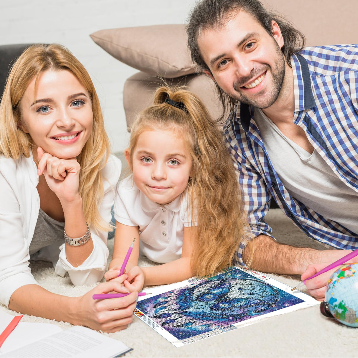 DPHERO Butterfly Diamond Painting Kits for Beginners Adults,5D DIY Dreamcatcher Diamond Art Kits,Round Full Drill Feather Diamond Painting Art,DIY Painting by Numbers Diamond Art Painting 12x16 inch DPHERO