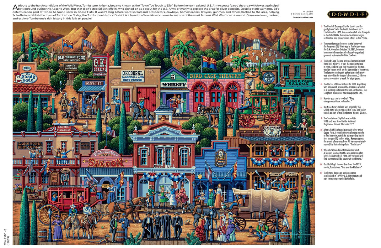 Buffalo Games - Eric Dowdle - Tombstone - 1000 Piece Jigsaw Puzzle for Adults -Challenging Puzzle Perfect for Game Nights - Finished Size is 26.75 x 19.75 Buffalo Games
