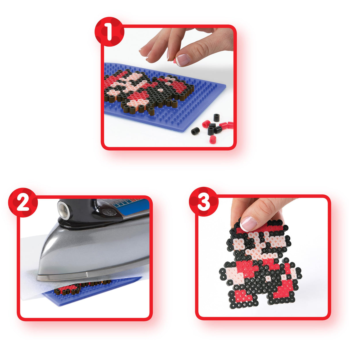 Perler Nintendo Super Mario Fused Bead Kit, 4,385 Pieces, 8 Patterns, Includes Pegboard & Ironing Paper, Create Mario, Luigi, Yoshi & More Perler