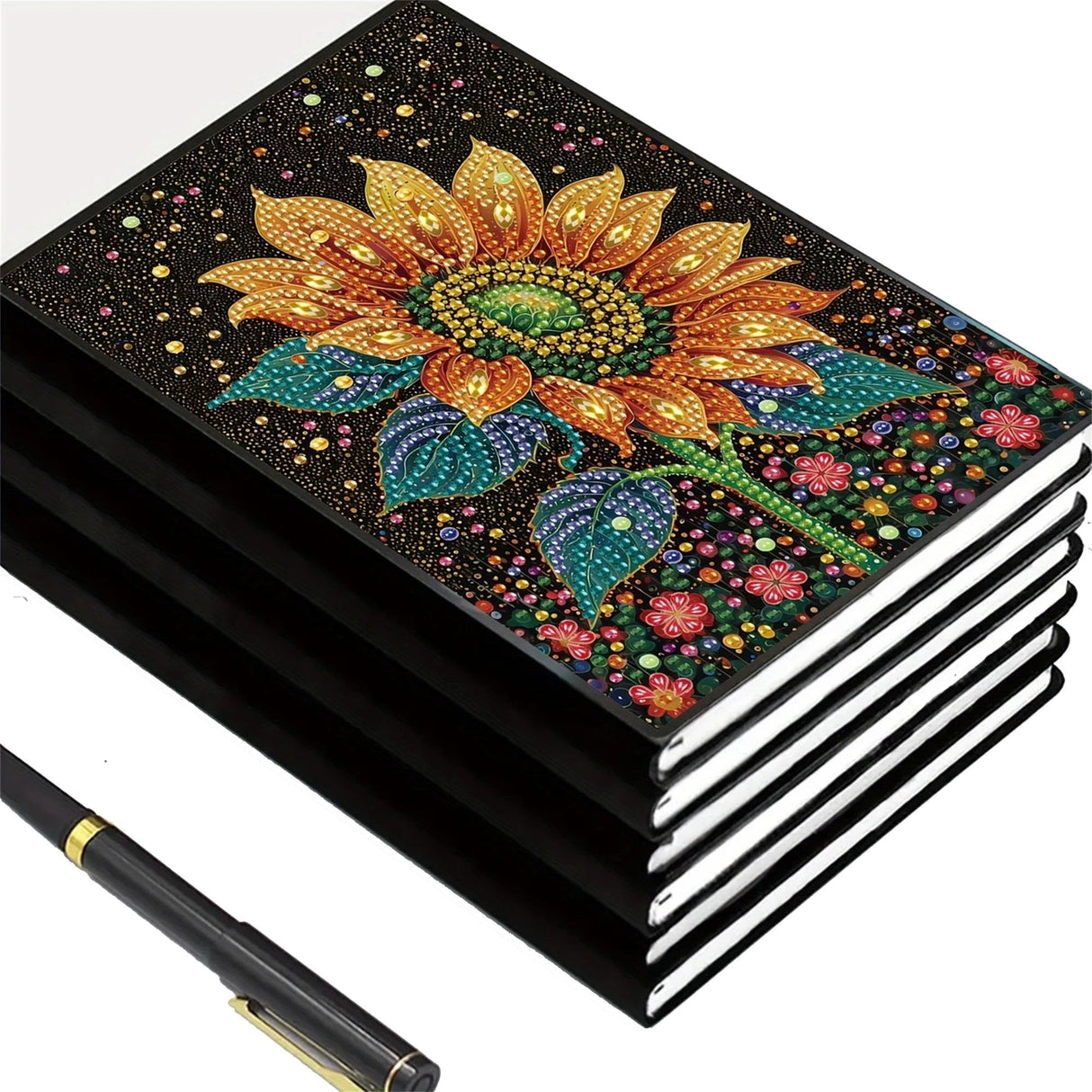 Sunflower Diamond Painting Notebook for Adults, A5 Diamonds Art Journal and DIY Sketchbook, Diamond Art Kit Supplies,Gift for Beginners, Craft Lovers, Artists. (Sunflower) Generic