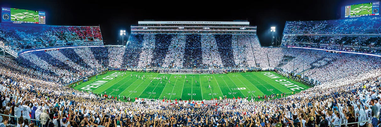 MasterPieces - 1000 Piece Jigsaw Puzzle, NCAA Penn State Nittany Lions, Panoramic Football Stadium View, Fun for Adults and Family, 13"x39 Masterpieces