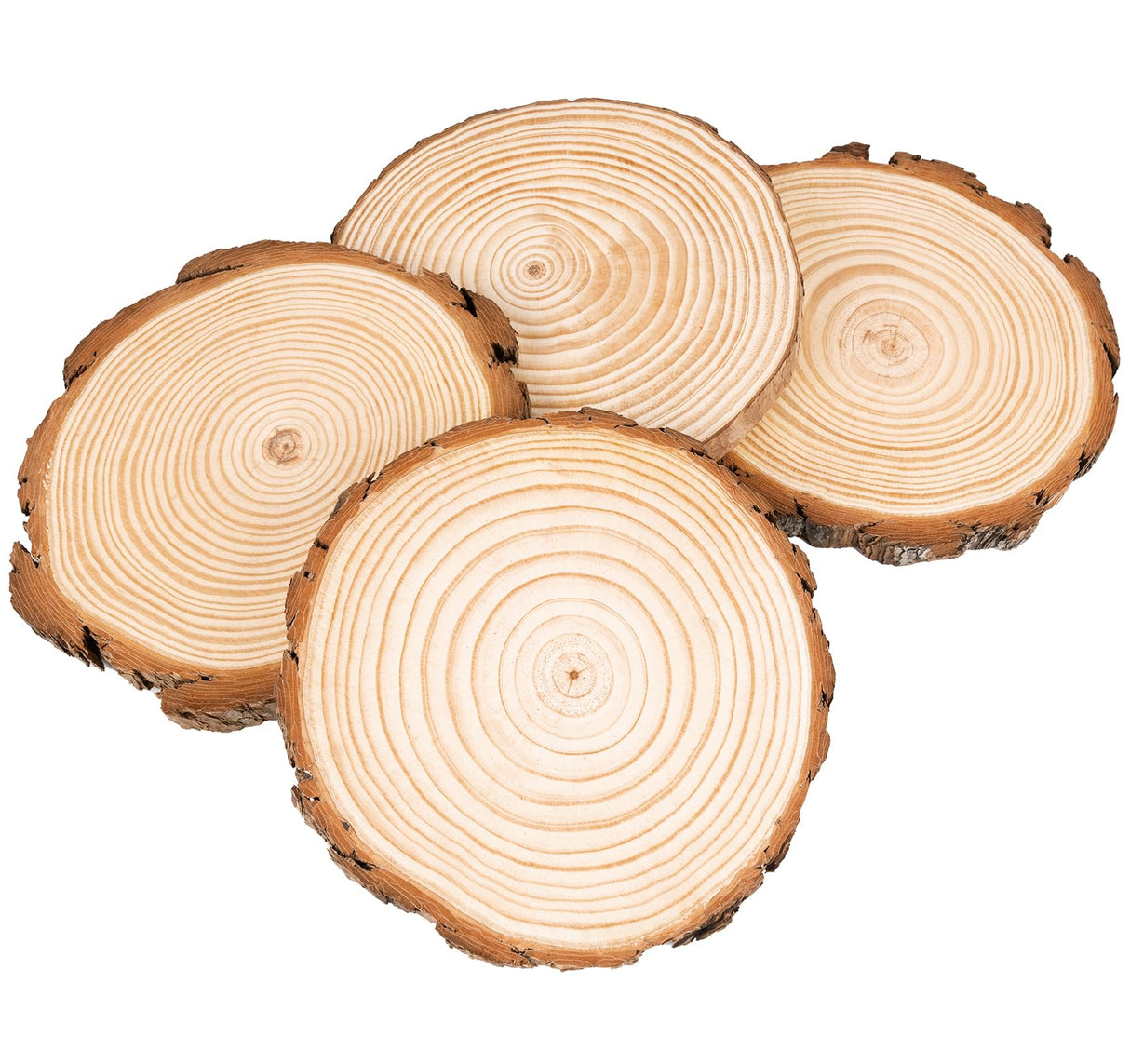 ilauke Wood Slices for Centerpieces, 6Pcs Large Unfinished Wood Slices 7-8 Inches Round Wooden Circle with Tree Bark, Wooden Discs for DIY Painting Crafts, Weddings Centerpieces Decor ilauke