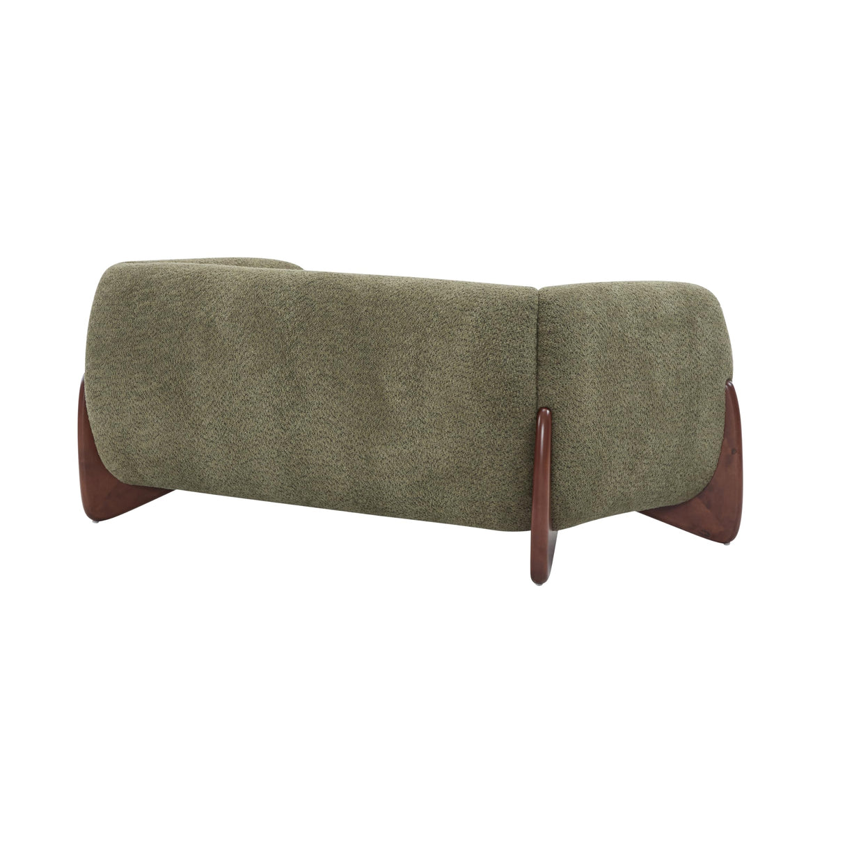 Christopher Knight Home Alma 63" Boucle Loveseat with Wood Legs, 2 Seater Sofa Couches for Living Room, Upholstered Couch Chair, Soft Seating Lounge Sofa Chair, Cozy Loveseat with Armrest, Olive Green Christopher Knight Home