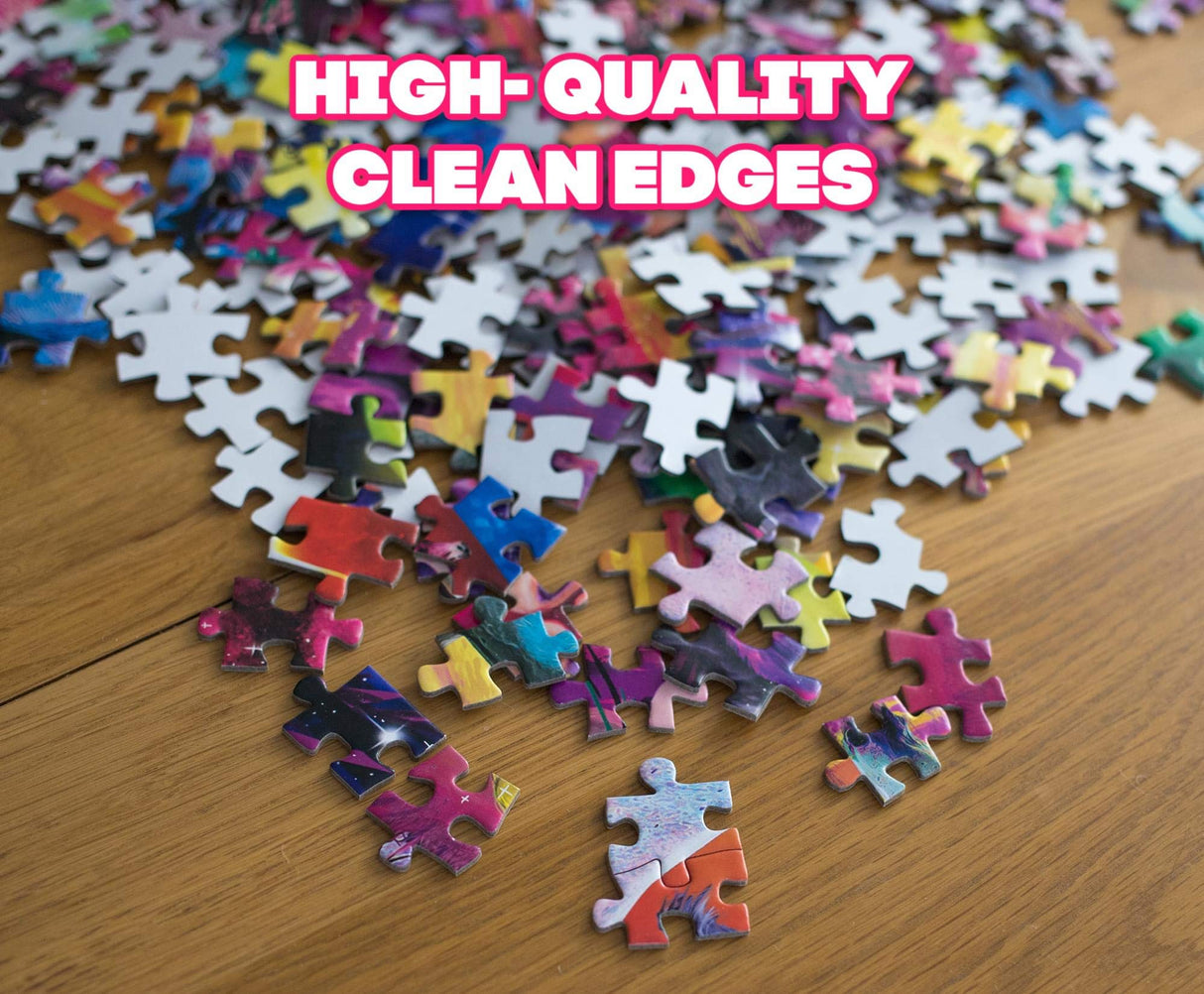 Universe of Unicorns Rainbow Fantasy Puzzle for Adults and Kids | 1000 Piece Jigsaw Puzzle Toy | Interactive Brain Teaser for Game Night | 28 x 20 Inches Toynk