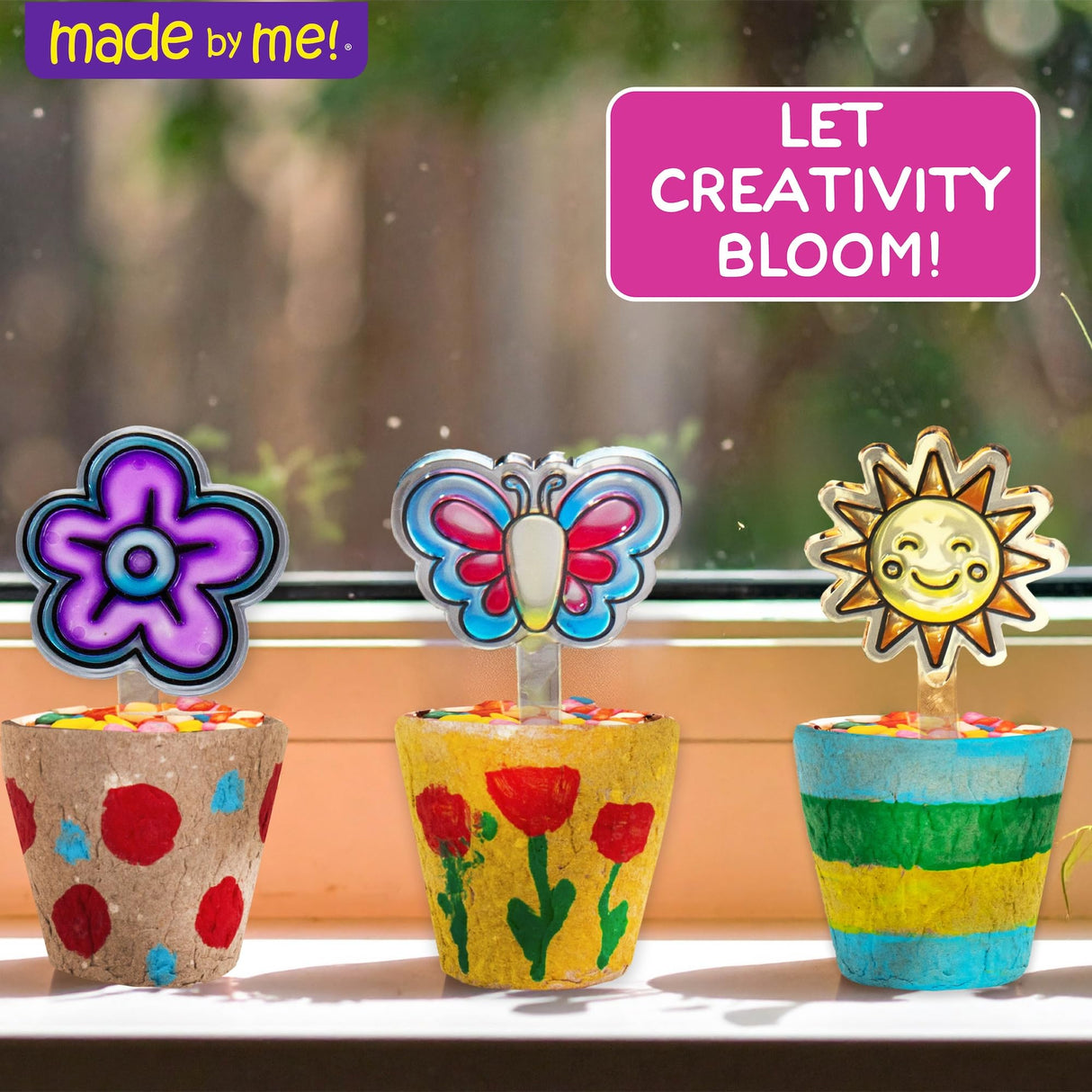 Made by Me Create Your Own Suncatcher Garden, Includes 6 Suncatchers to Paint, 7 Suncatcher Paints & Acrylic Paints, Fun Arts & Crafts for Kids, Suncatcher Kit, Unique Craft Kits, Cool Window Art Horizon Group USA