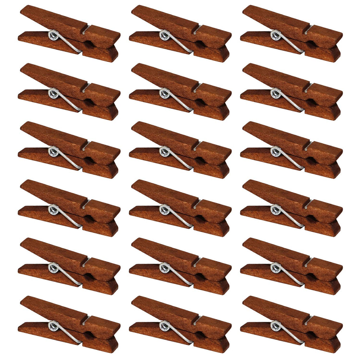 Millennial Essentials Mini Natural Wooden Clothespins, 60pcs, 1.4 Inch Photo Paper Peg Pin Craft Clips for Scrapbooking, Arts & Crafts, Hanging Photos (60pc Rustic Brown) Millennial Essentials