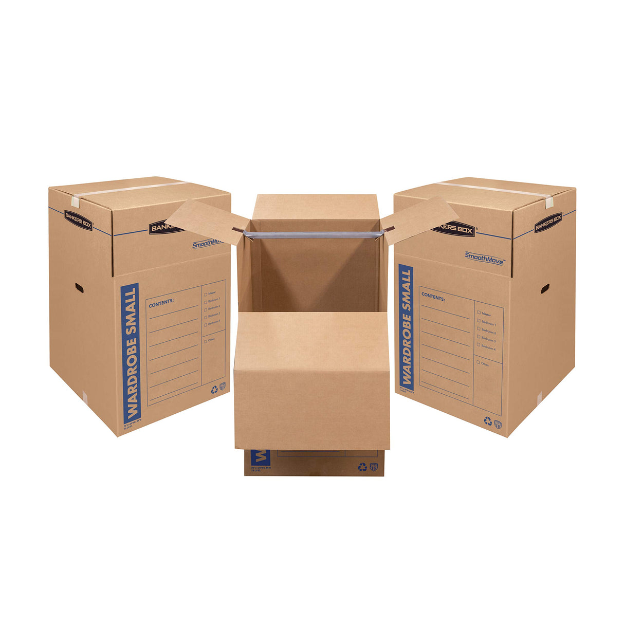 Bankers Box Short Wardrobe Box 3 Pack, 20-in x 20-in x 34-in (7710902) Bankers Box