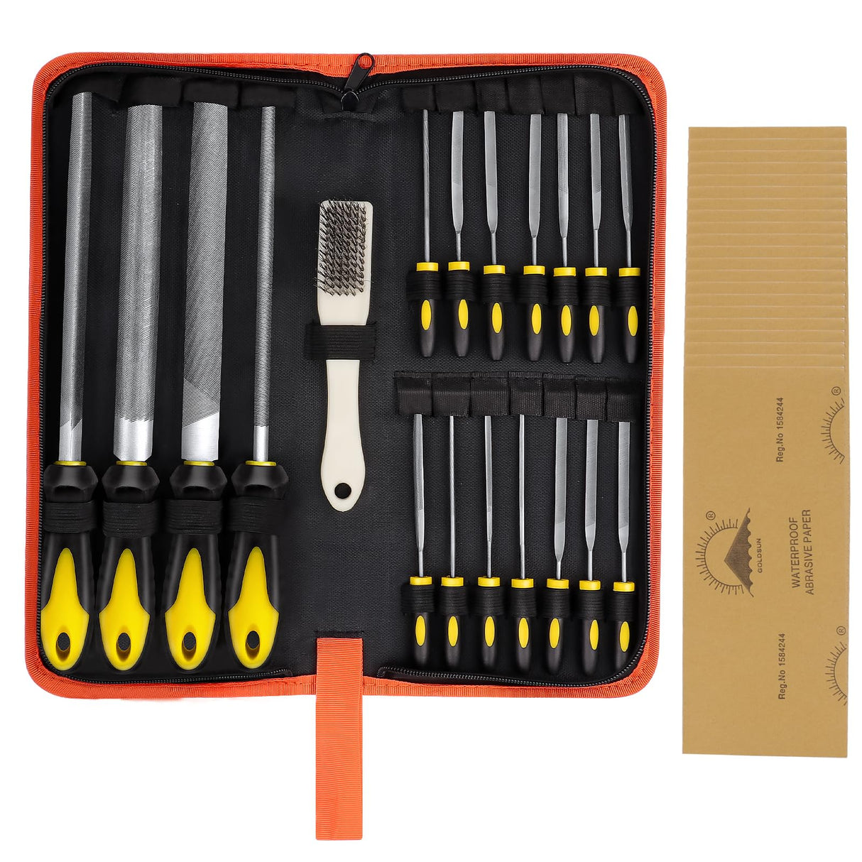 BTEC 46PCS Metal File Set,Flat File/Half-Round File/Triangle File/Round File,4PCS Large Steel Rasp Files for Metalworking,Wood File 14PCS Needle File Set,Woodworking Steel File for Metal Work BTEC