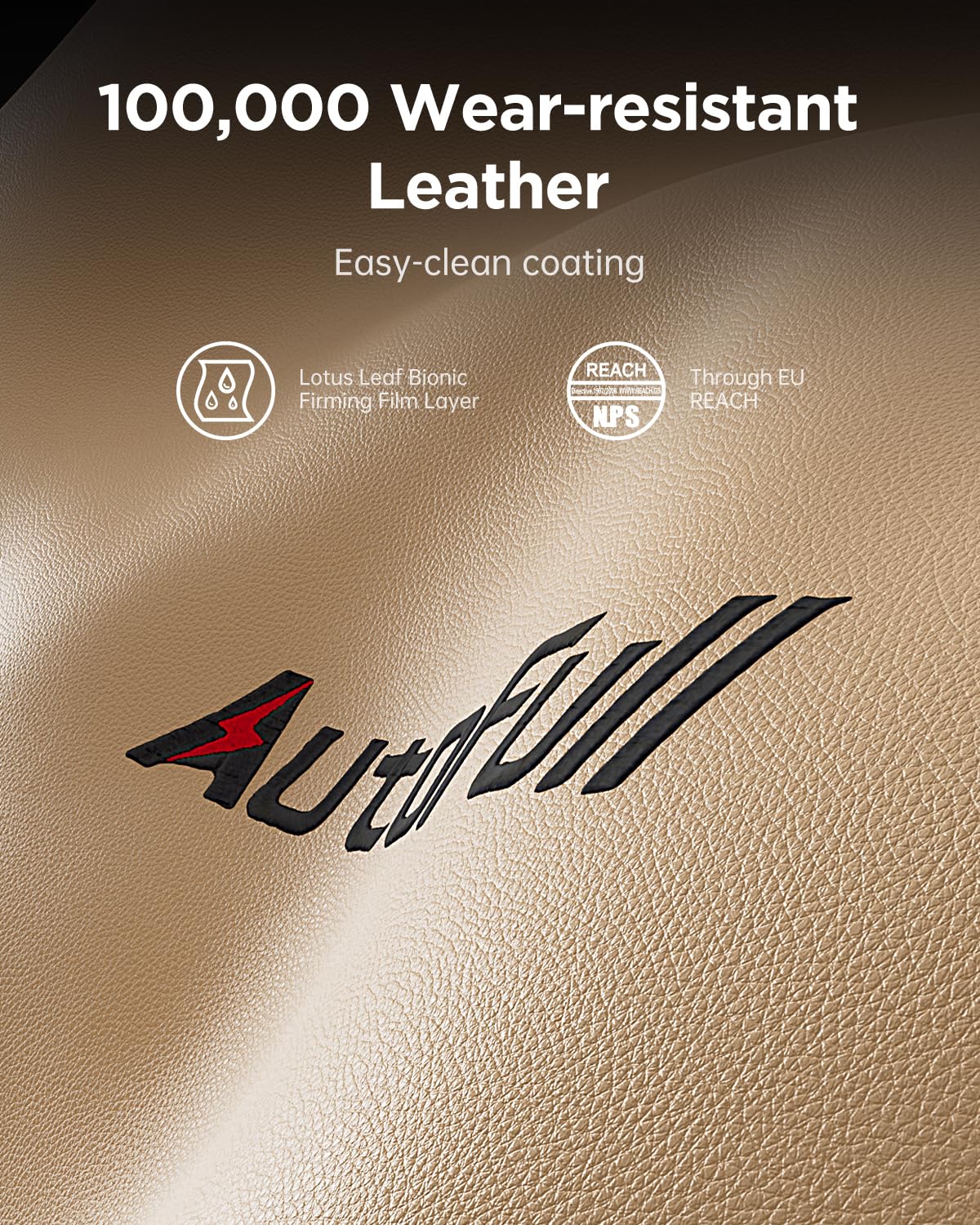 AutoFull Gaming Chair, Racing Style Gaming Chair with Ergonomic Lumbar Support,Adjustable High Back PU Leather PC Chair with Footrest,Brown AutoFull