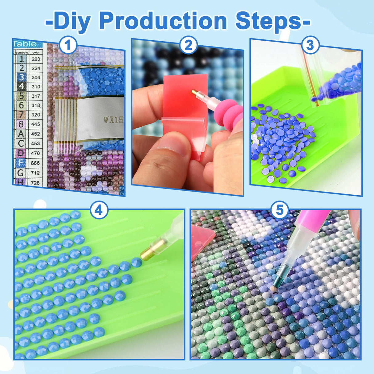 DOMROM Crystal Rose Diamond Painting Kits for Adults, Rose Diamond Art Kits for Adults Beginner, DIY Rose Diamond Dots Paint by Diamonds Art and Crafts for Hobbies, Gifts, Home Art Decor 12x16 inch DOMROM