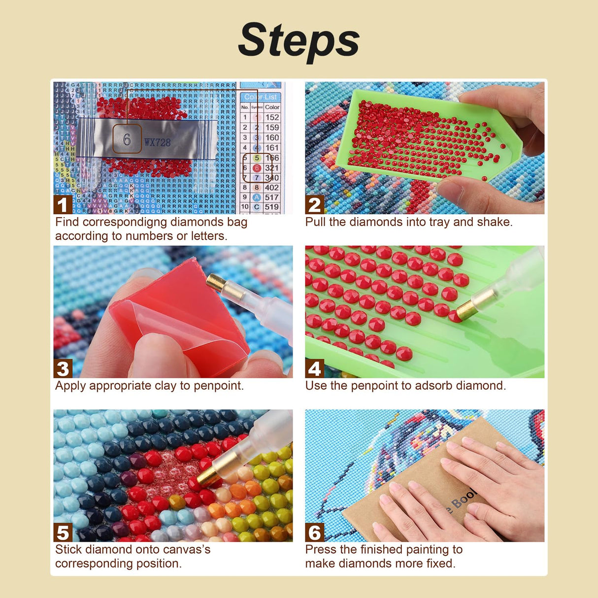 Stalente Diamond Painting Kits for Adults Train, 5D DIY Diamond Art Kits for Beginners Round Full Drill Diamond Painting for Home Wall Decoration Gift 12×12inch Stalente