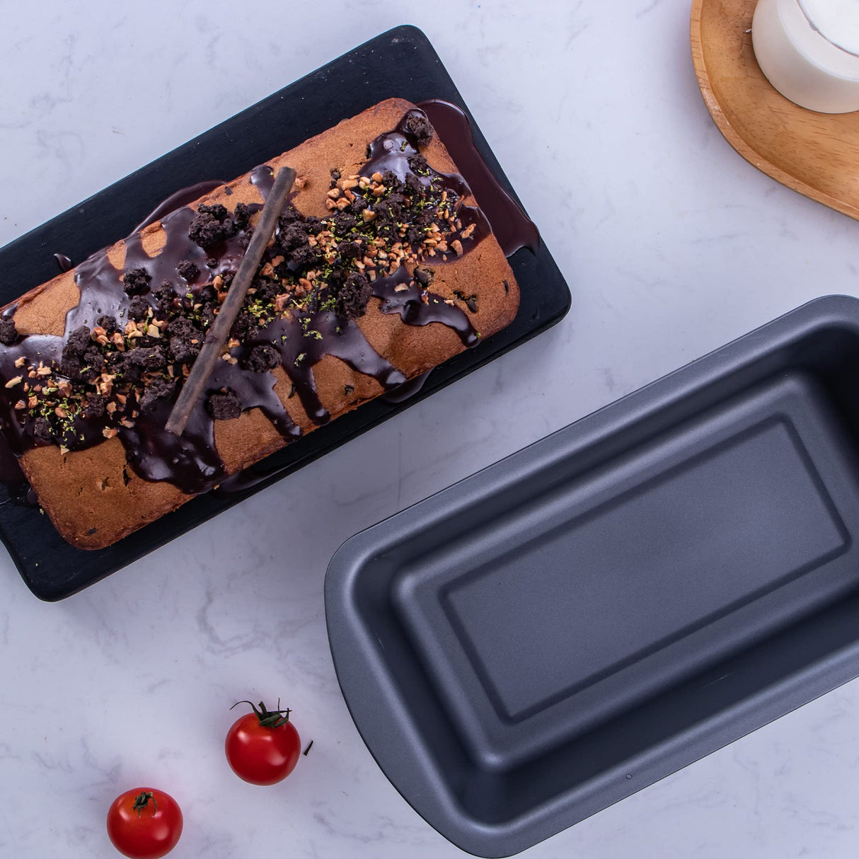 HONGBAKE 3 Pack Bread Pan for Baking Loaf Pan Set, 8.5 x 4.5 Inches Loaf Pan with Wide Grips Nonstick Bread Tin 3 pack, 1Lb Perfect for Homemade Bread, Grey HONGBAKE