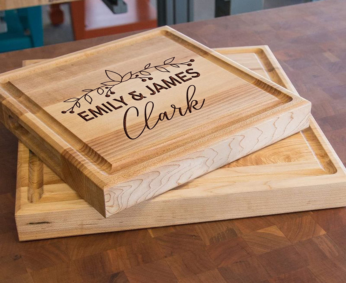 Personalized Mr and Mrs Cutting Board Wedding Gift for Couple Custom Cutting Board Housewarming Gift TEEAMORE