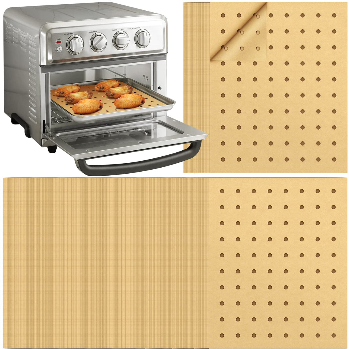 Air Fryer Disposable Parchment Paper Liners: 150pcs Airfryer Liners 9x11 Inch Perforated Rectangular Paper Sheets Basket Liner Accessories For Toaster Oven Xl Air Fryer dcosok