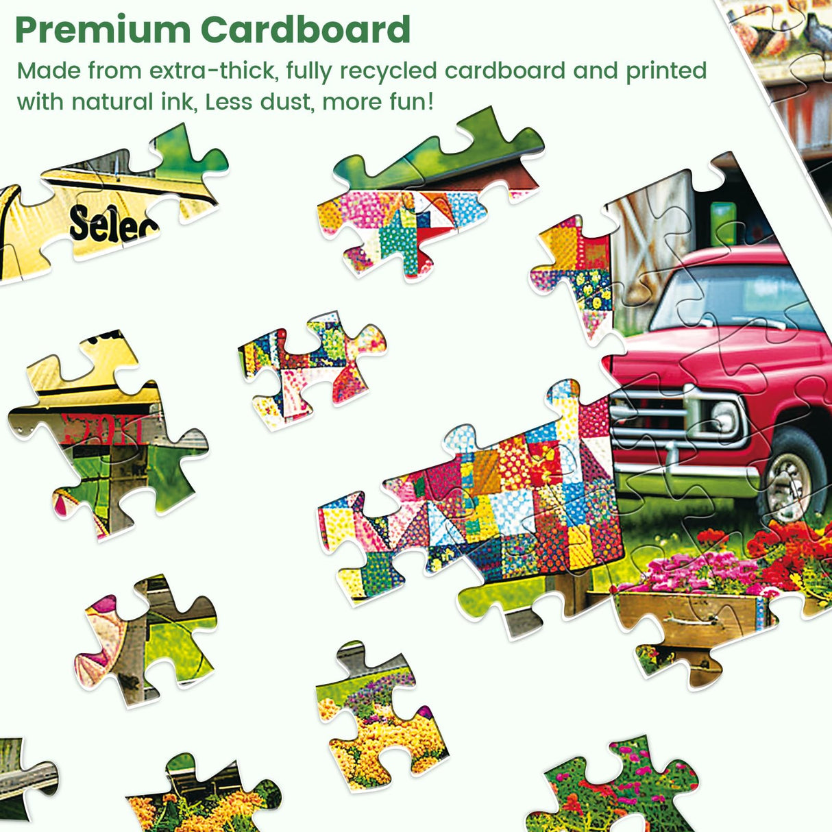 300 Pieces Puzzle for Adults | Country Life Puzzle | Recycled Cardboard Large Piece Jigsaw Puzzles 300 Pieces | Challenging Game Home Decor Birthday Party Gift Toy for Adults Kids Seniors 20.5*15 inch Maiqufa