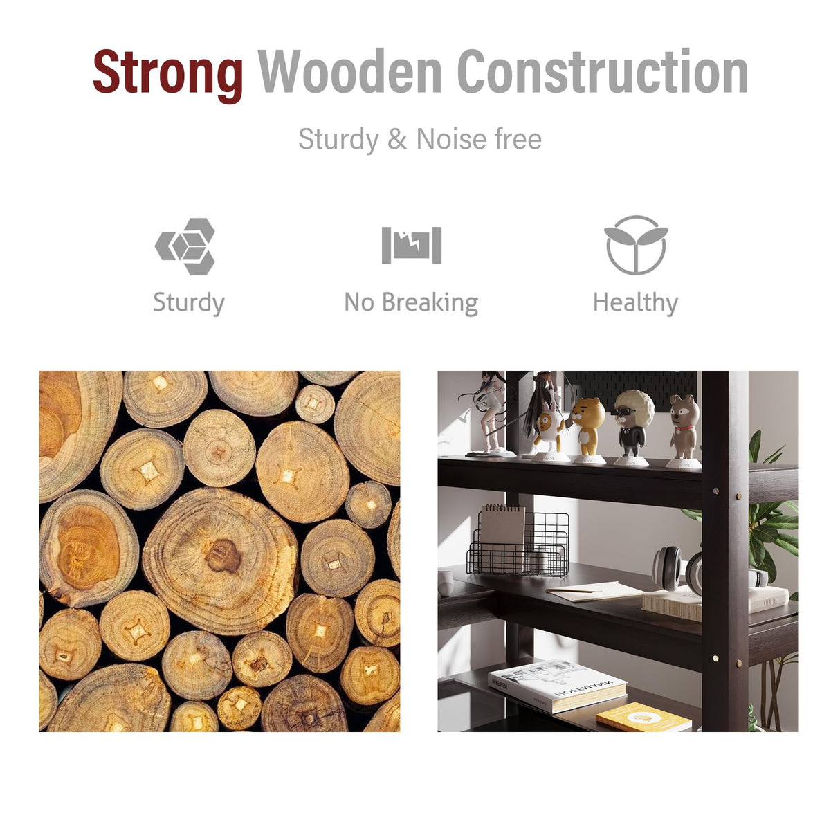 Revamp your space with the Merax Espresso Twin Loft Bed featuring a Desk and Storage Shelves Merax