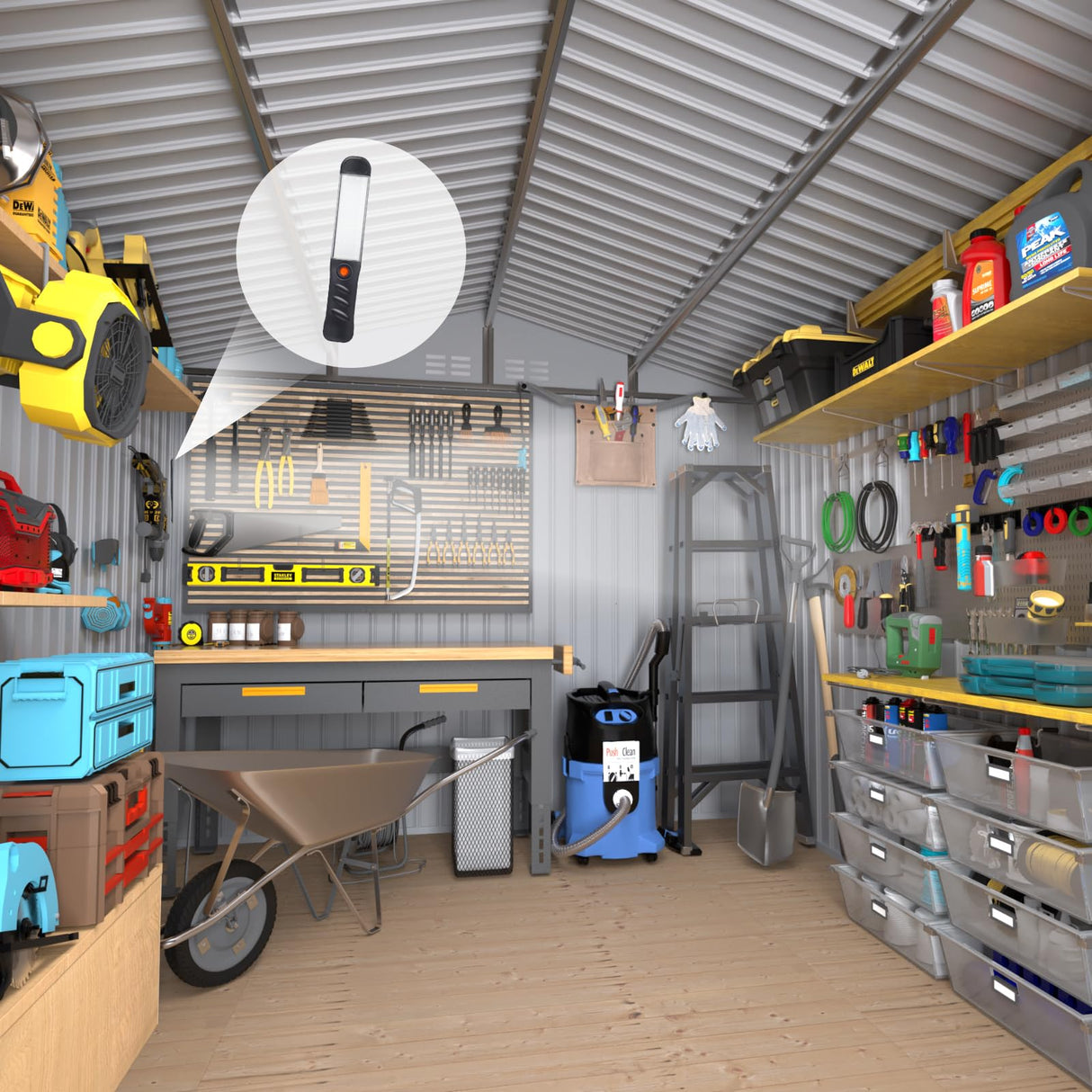 10x8 FT Outdoor Storage Shed, Metal Garden Shed - Tool Storage Sheds with Lockable Doors, Waterproof Outside Storage Building for Backyard, Patio (Black; Floor Not Included) Benass