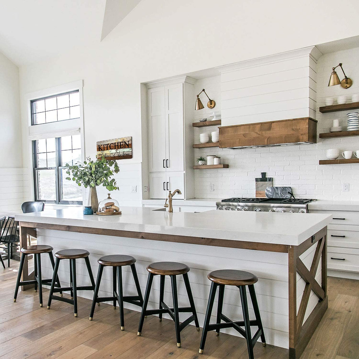 Farmhouse Kitchen Signs Wall Decor Funny Kitchen Wall Art-Kitchen is The Heart of The Home-Sunflower Themed Printed Large Wood Signs Kitchen Wall Decor Home Decorations 16" x 8" SAC SMARTEN ARTS