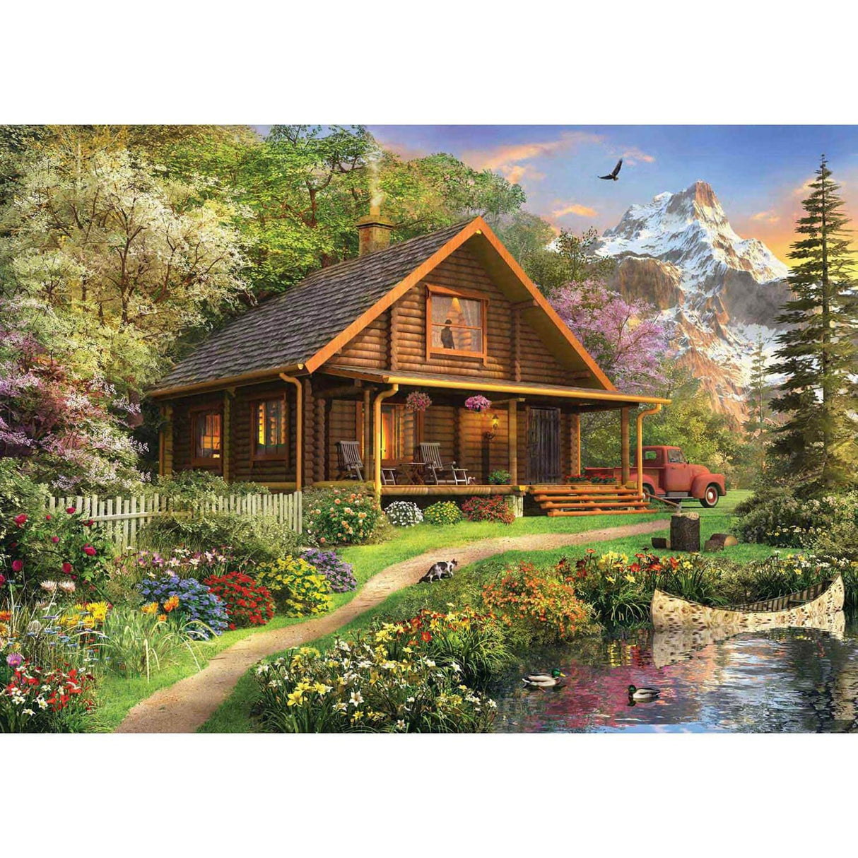 Anatolian Puzzle - Log Cabin Home, 1500 Piece Jigsaw Puzzle, #4568 Anatolian