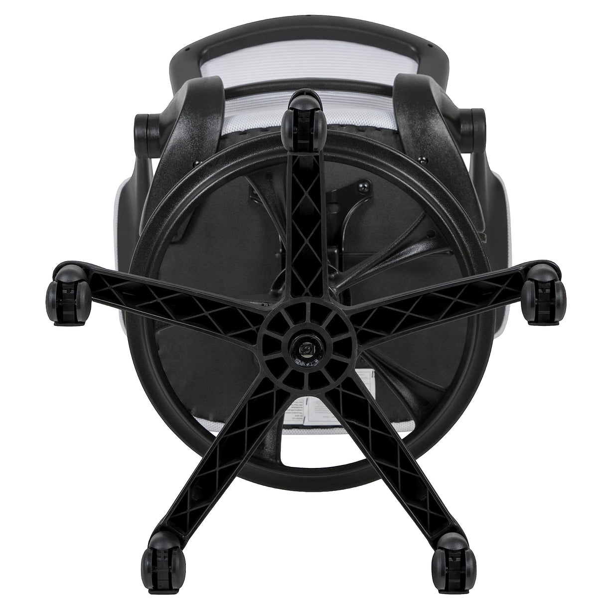 Flash Furniture Kale Mid-Back White Mesh Ergonomic Drafting Chair | Adjustable Foot Ring, Flip-Up Arms Flash Furniture