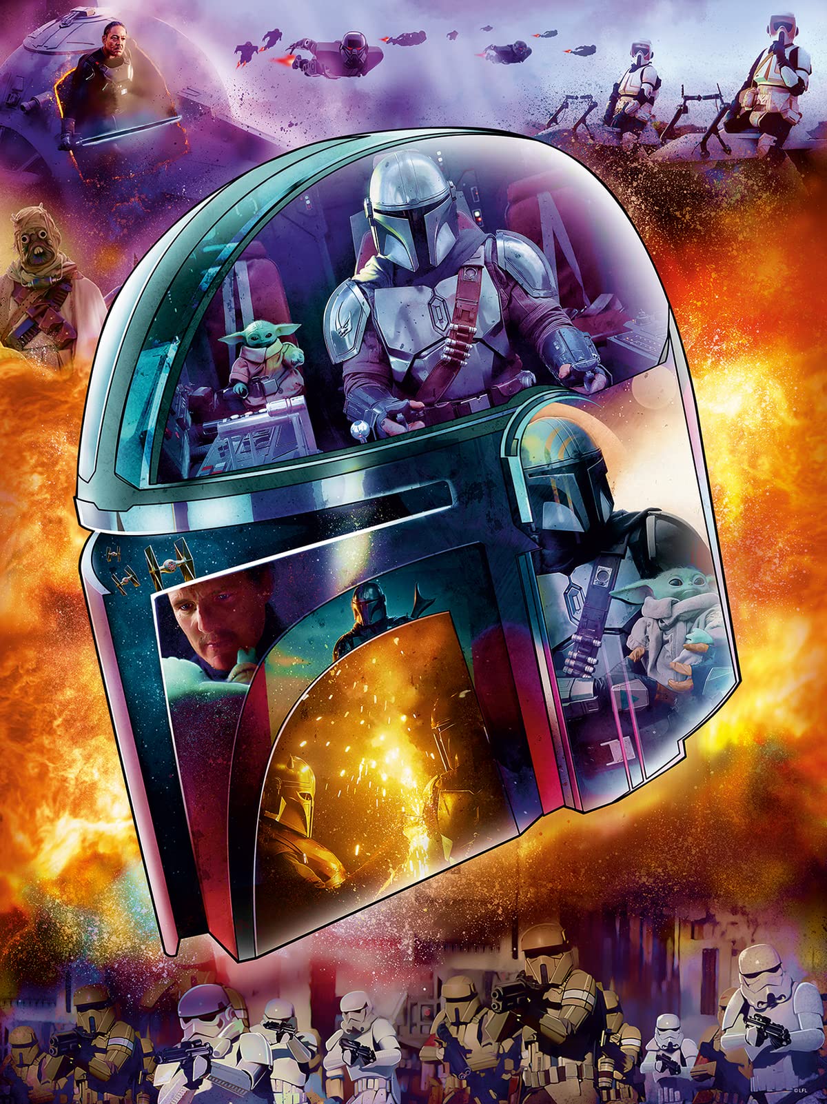 Ravensburger Star Wars The Mandalorian: Helmet 770 Piece Large Format Jigsaw Puzzle for Adults - 16917 - Every Piece is Unique, Softclick Technology Means Pieces Fit Together Perfectly Ravensburger