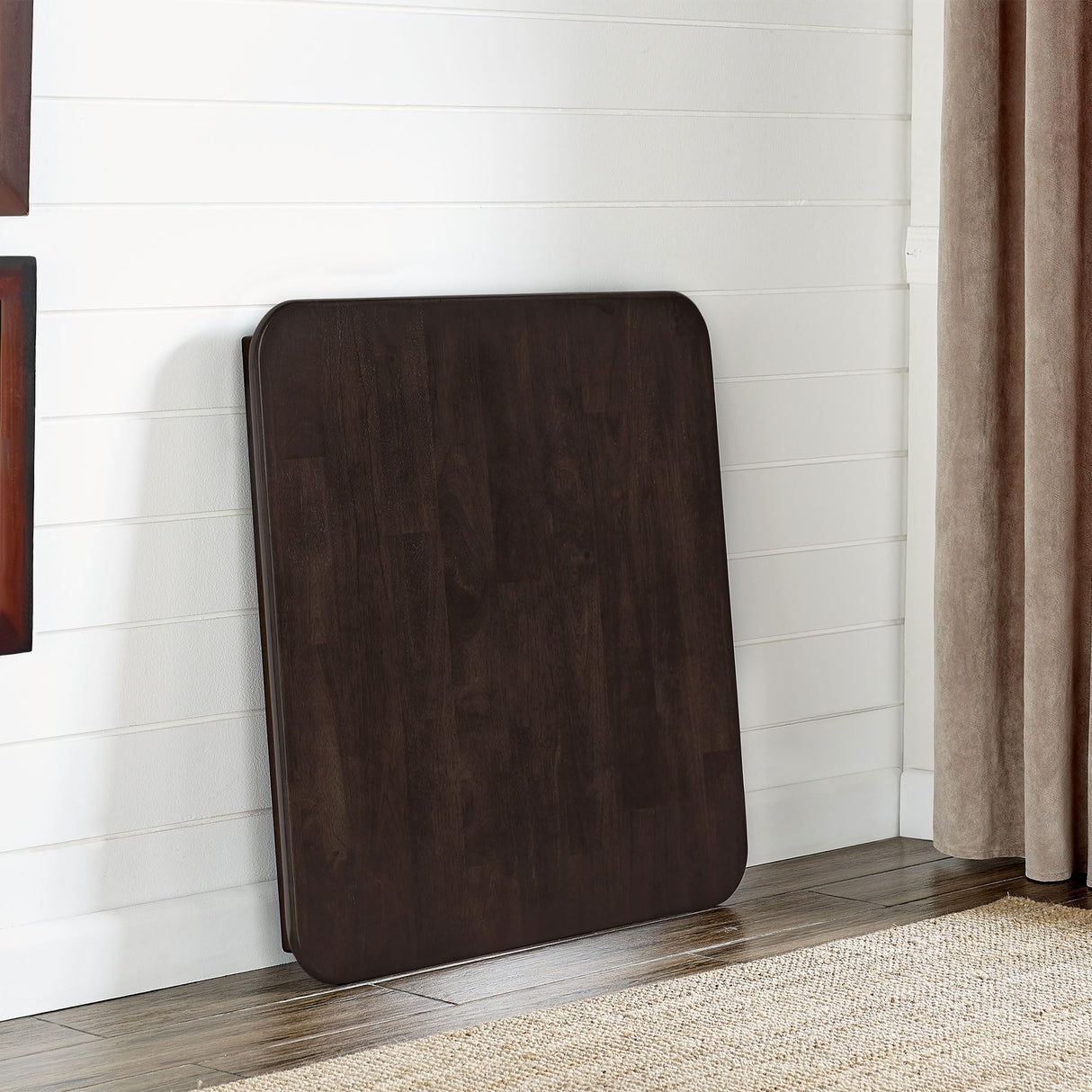 MECO Stakmore Straight Edge Solid Wood Folding Card Table, Folds to Deep 3.38 Inches for Easy Storage, 29.5″H x 32″W x 32″D, Espresso Finish MECO